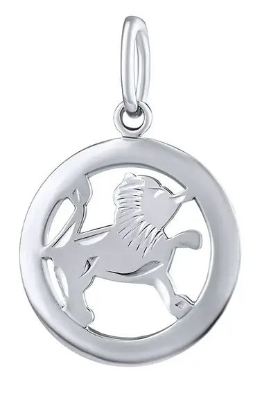 Silvego Stříbrný přívěsek znamení zvěrokruhu Lev - kulatý SILVEGOB10283S08