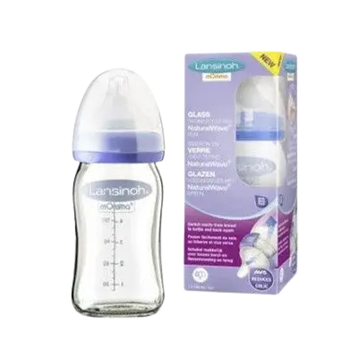 LANSINOH Lahev skleněná kojenecká s NaturalWave® savičkou S 160 ml
