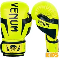 Venum ELITE BOXING GLOVES KIDS - EXCLUSIVE FLUO Dětské boxerské rukavice, reflexní neon, velikost