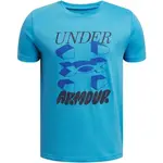 Under Armour SPLIT BIG LOGO Chlapecké tričko, světle modrá, velikost XL