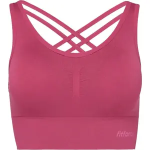 Fitforce YANKA Dámská bezešvá podprsenka, vínová, velikost