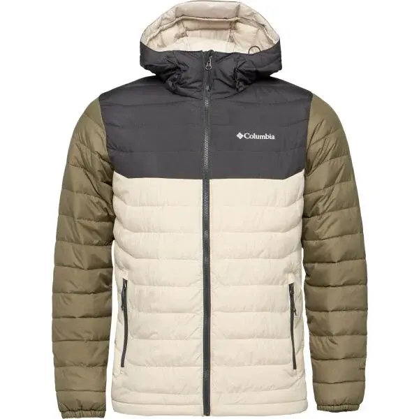 Columbia POWDER LITE HOODED JACKET Pánská bunda, béžová, velikost