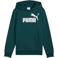 Puma ESSENTIALS NO.1 LOGO HOODIE FL B Chlapecká mikina, tmavě zelená, velikost