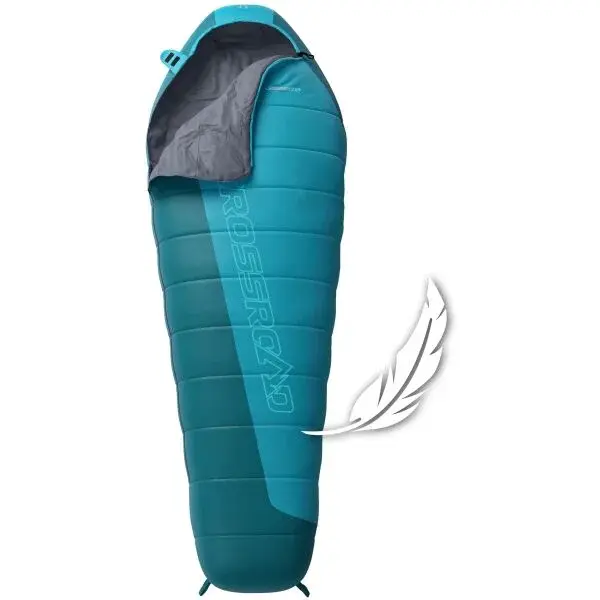 Crossroad MIRAGE 185 Péřový spací pytel, modrá, velikost 185 cm - levý zip