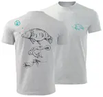 Giants fishing tričko detské kaprík šedé - 7-8 rokov