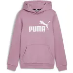 Puma ESSENTIALS LOGO HOODIE FL G Dívčí mikina, růžová, velikost