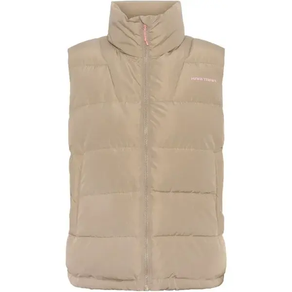 KARI TRAA LINN Dámská zateplená vesta, béžová, velikost