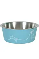 Miska nerez pes Love Dog 750ml modrá Zolux