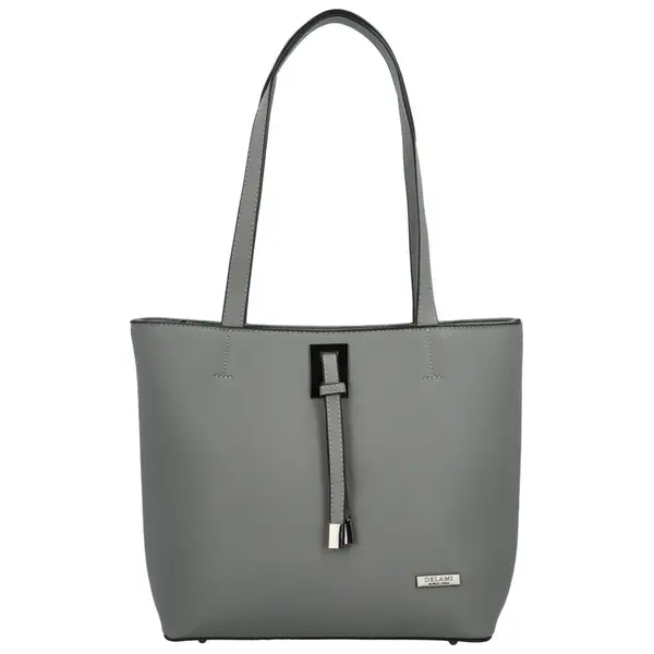 Luxusní dámská kabelka na rameno Delami Athena Aura, šedá