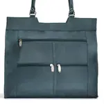 Praktická a pohodlná látková taška se zipy na nákupy Zina, šedá