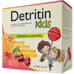 Detritin Kids Lízátka Na Imunitu Višeň 12ks