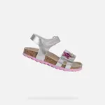 Silver Girls Sandals Geox Chalki - Girls