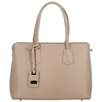 Elegantní dámská kožená kabelka do ruky Selina, pudrová