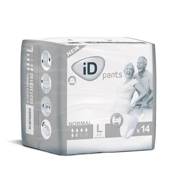 Kalhotky Absorpční Id Pants Intime Large Normal 5,5 Kapky boky 100-140cm,880ml,prodyšné,10ks