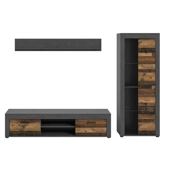 MID.YOU OBÝVACÍ STĚNA, šedá, přírodní barvy