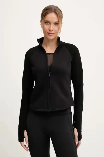 Tréninková mikina Calvin Klein Performance dámská, černá barva, hladká, LVGWF5J406