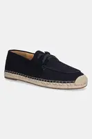 Semišové espadrilky Emporio Armani černá barva, X4S032 XR339 N151