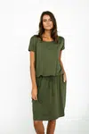 Women's Paramo dress with short sleeves - khaki