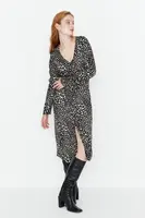 Trendyol viacfarebné vzorované košeľové šaty