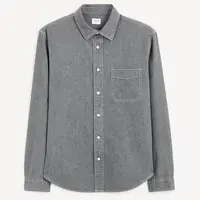 Šedá pánska džínsová košeľa Celio Gagusti1