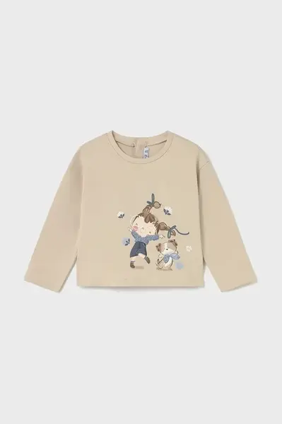 Detská bavlnená košeľa s dlhým rukávom Mayoral