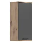 MID.YOU ZÁVĚSNÁ SKŘÍŇKA, šedá, barvy dubu, 37/77/24 cm