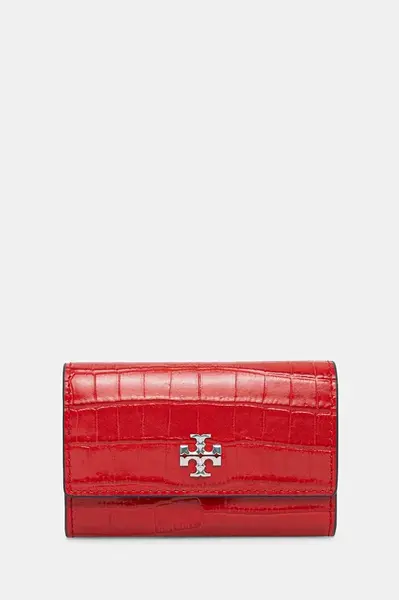 Puzdro na karty Tory Burch Kira Croc Flap Card