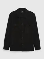 Čierna pánska vrchná menčestrová košeľa GAP