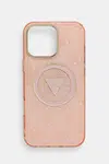 Puzdro na mobil Guess iPhone 16 Pro Max ružová farba, GUHMP16XHG4PRTGP