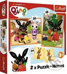 Sada 3v1 Bing (2x puzzle + pexeso) - puzzle z kategorie 15 - 60 dílků