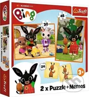 Sada 3v1 Bing (2x puzzle + pexeso) - puzzle z kategorie 15 - 60 dílků