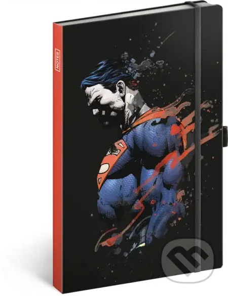 Notes Superman (linkovaný s gumičkou na uzavření)