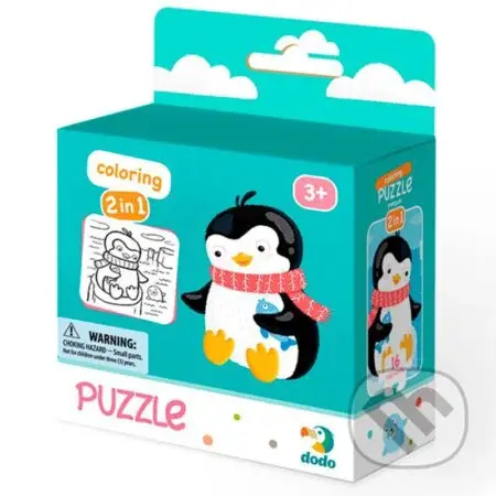 Puzzle s omalovánkou - Tučňák - puzzle z kategorie Maxi dílky