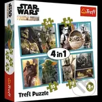 Star Wars / Mandalorian a jeho svět 4v1 - puzzle z kategorie 15 - 60 dílků
