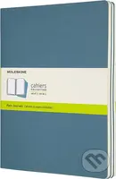 Moleskine - sada 3 zošitov (modré) (veľké, čisté)