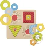 Vícevrstvá vkládačka: Geometrické tvary 4v1 - puzzle z kategorie Maxi dílky