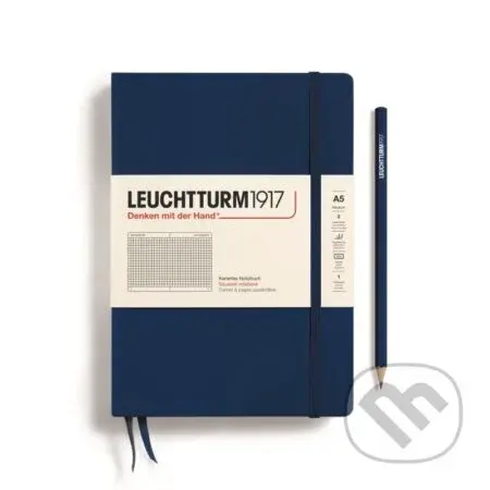 Leuchtturm1917 Zápisník Navy Medium A5 čtverečkovaný