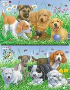 Šteniatka (CU4) (Sada 2 puzzle) - puzzle z kategorie Naučné puzzle