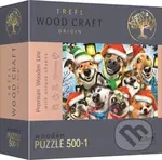 Vánoční psi (Dřevěné puzzle) - puzzle z kategorie 500 - 1000 dílků