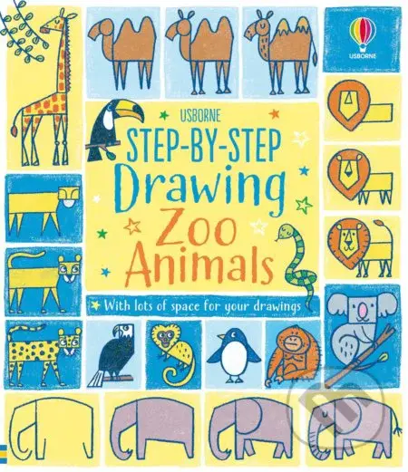 Step-by-Step Drawing Zoo Animals - Fiona Watt, Candice Whatmore (ilustrátor) - kniha z kategorie Omalovánky, vystřihovánky, papír