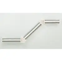 Lezecká sada na stěnu 2, 3 sloupky, 195 x 78 cm, bílá/šedá