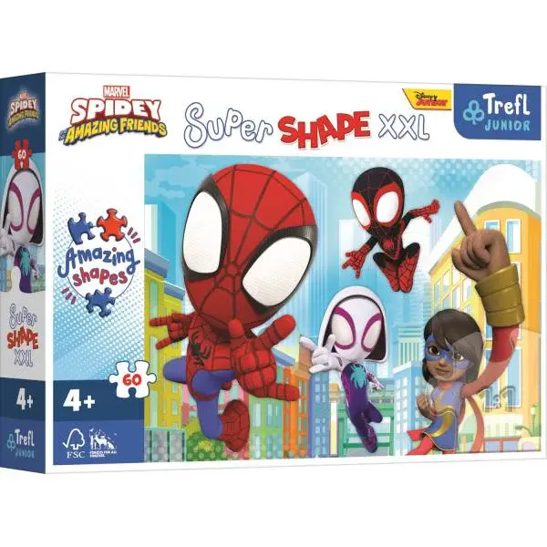 Trefl Puzzle Super Shape XXL Spidey a jeho úžasní přátelé 60 dílků