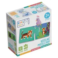 KukiKuk 80036 Velké puzzle duo Kde bydlí zvířátka