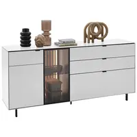 Dieter Knoll ŠIROKÁ KOMODA, dub, bílá, barvy dubu, 188/86/46 cm