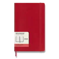 Diář Moleskine 2026 - měkké desky, L, denní, červený