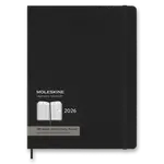Diář Moleskine 2026 - PRO, tvrdé desky, XL, týdenní, vertikální, černý