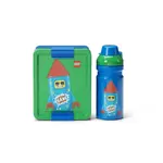 LEGO Rocket svačinový set (láhev a box) - modrá/zelená