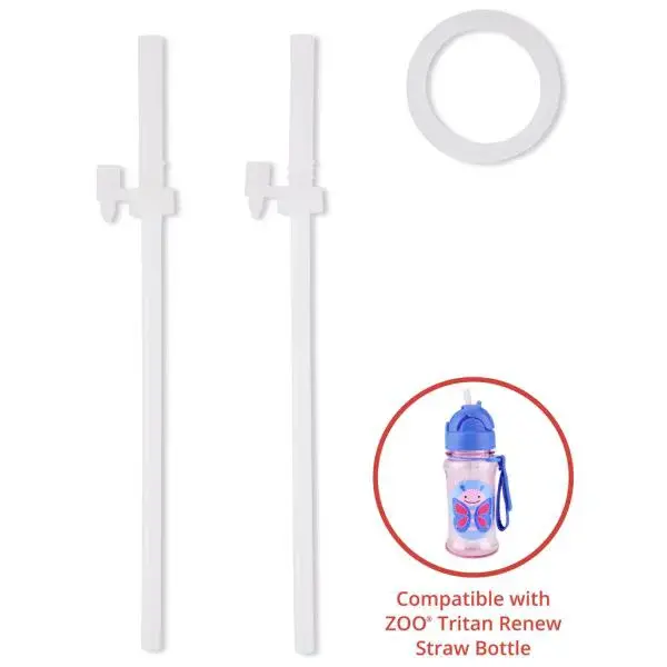 SKIP HOP Slamka náhradní do lahve Zoo tritan 2ks