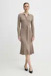 Šaty Marciano Guess AGATHE béžová barva, maxi, 5BGK07 5891Z