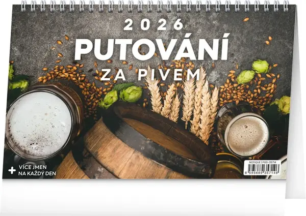Putování za pivem 2026 - stolní kalendář